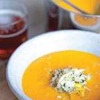 Butternut Soup with Dungeness Crab